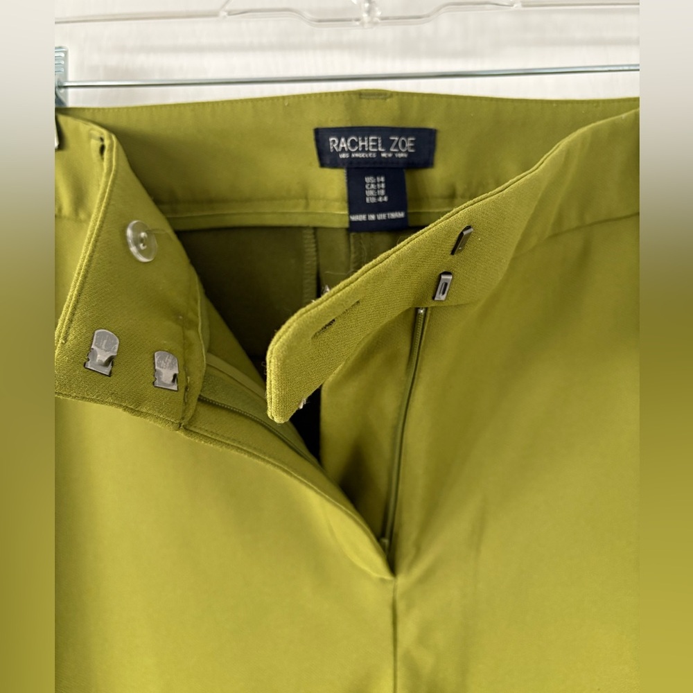 Rachel Zoe Chartreuse Green Trousers size 14 - Picture 4 of 4